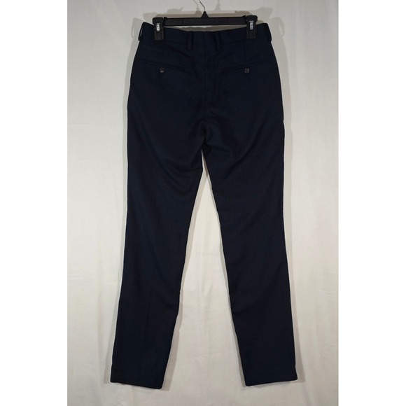 J Crew Ludlow Slim Fit Trousers Navy Wool Blend Dress Pants Men's W28 L32 - Picture 3 of 13